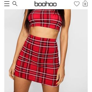 Plaid Check Mini Skirt